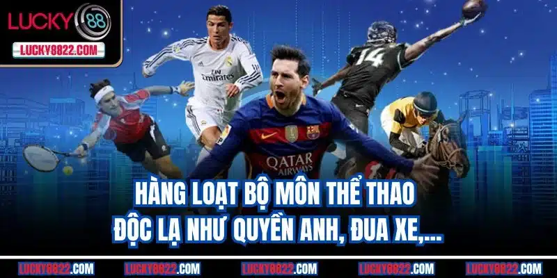 Hàng loạt bộ môn thể thao độc lạ như quyền anh, đua xe,...